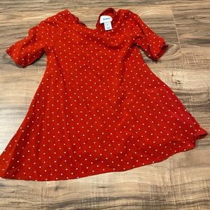 Red polka dot dress